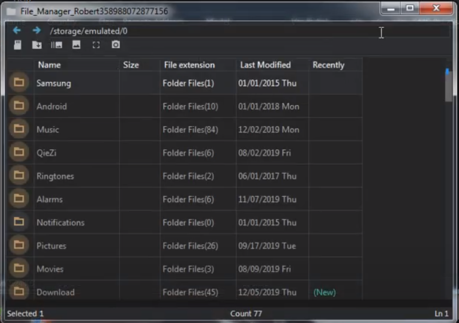 File Manager as seen by the attackers